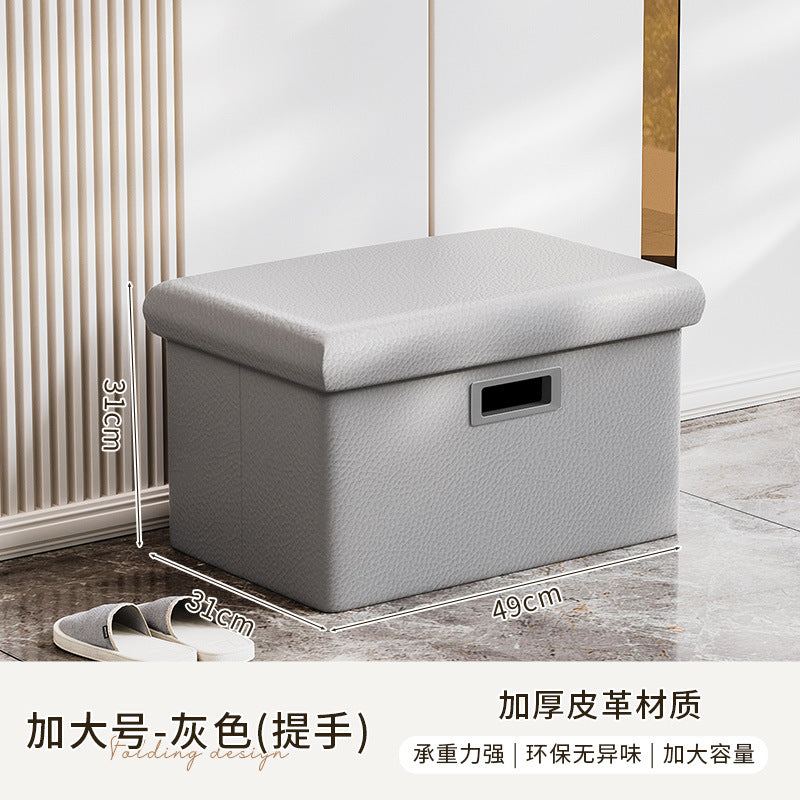 Cross-Border Multifunctional Home Storage Stool Rectangular Home Sofa Shoe Changing Stool Foldable Toy Snack Storage Stool