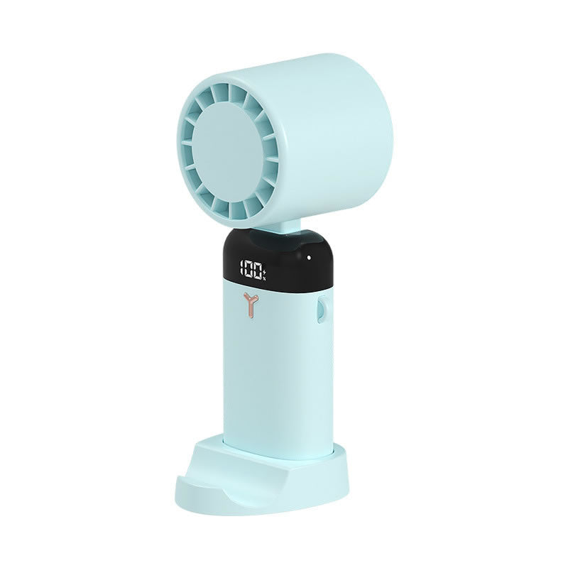 Portable handheld semiconductor digital display refrigeration fan