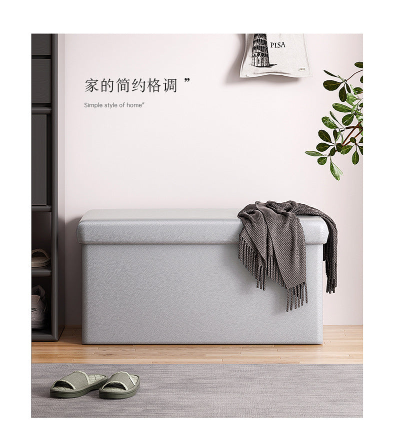 Cross-Border Multifunctional Home Storage Stool Rectangular Home Sofa Shoe Changing Stool Foldable Toy Snack Storage Stool