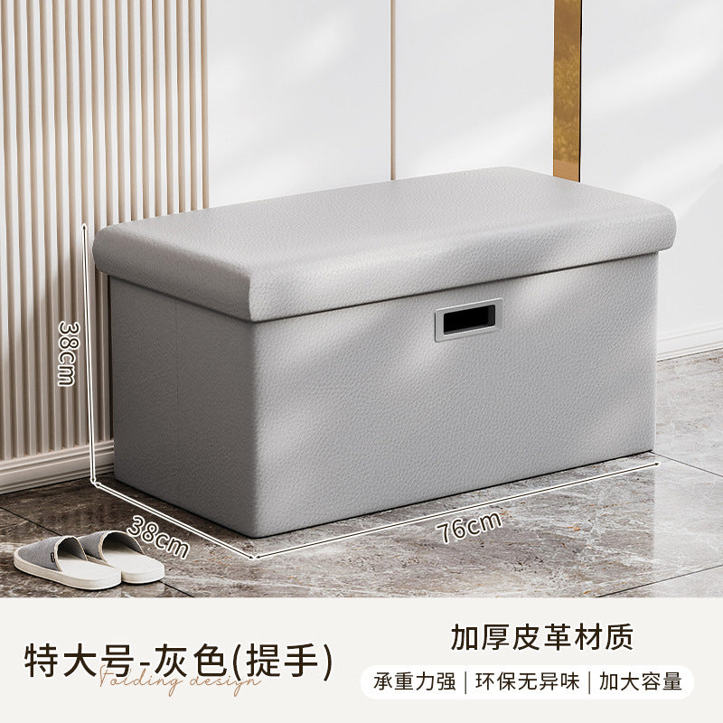 Cross-Border Multifunctional Home Storage Stool Rectangular Home Sofa Shoe Changing Stool Foldable Toy Snack Storage Stool