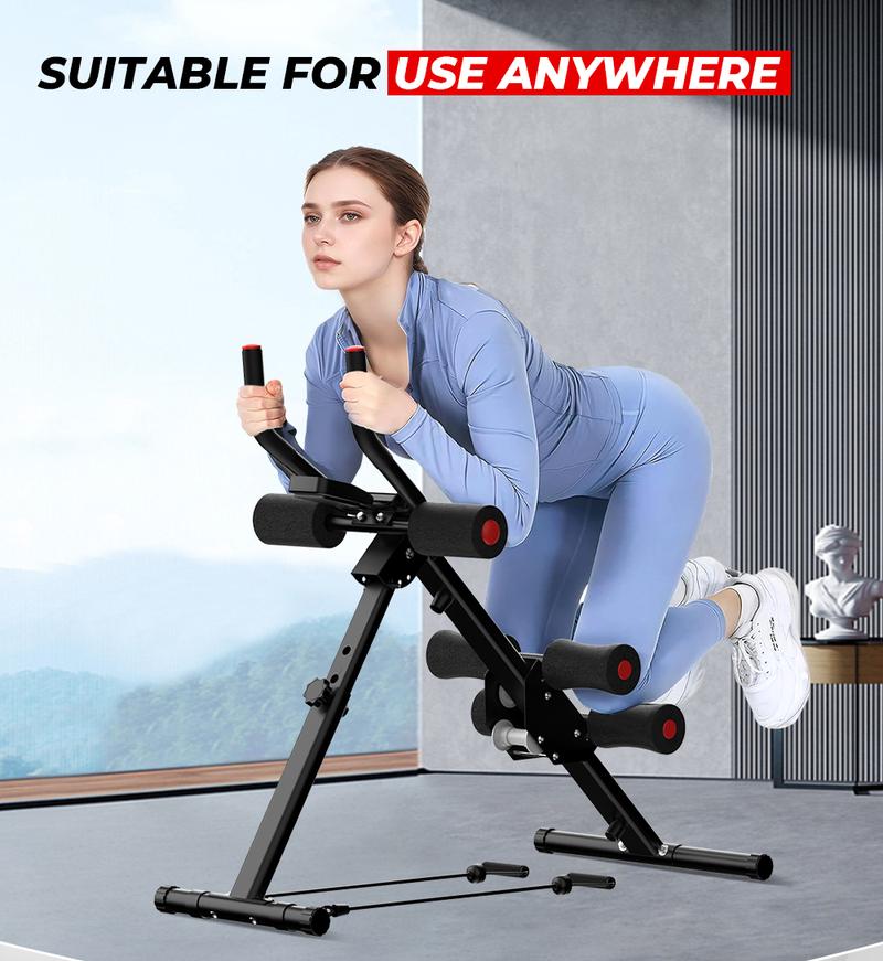 Relifesports Ab Machine, ab Workout Equipment for Home Gym, Height Adjustable ab Trainer, Foldable Fitness Equipment with LCD Monitor, dealsforyoudays