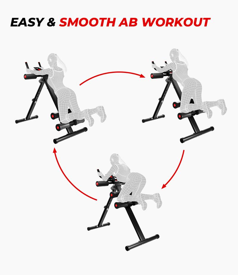 Relifesports Ab Machine, ab Workout Equipment for Home Gym, Height Adjustable ab Trainer, Foldable Fitness Equipment with LCD Monitor, dealsforyoudays