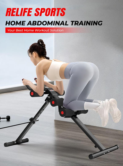 Relifesports Ab Machine, ab Workout Equipment for Home Gym, Height Adjustable ab Trainer, Foldable Fitness Equipment with LCD Monitor, dealsforyoudays
