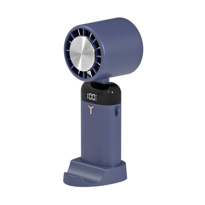 Portable handheld semiconductor digital display refrigeration fan