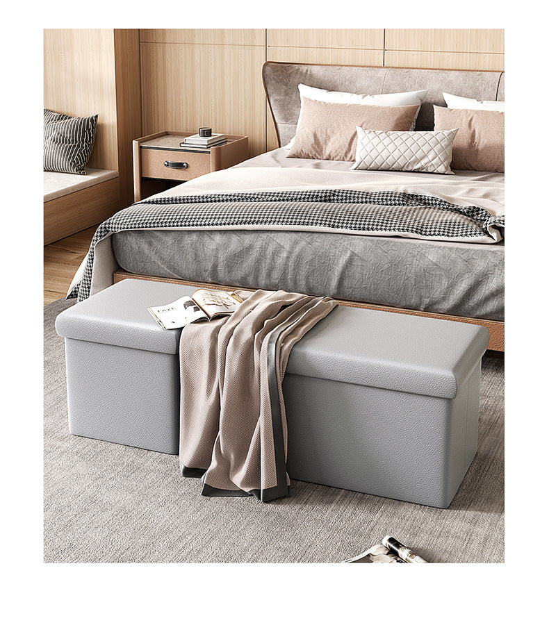 Cross-Border Multifunctional Home Storage Stool Rectangular Home Sofa Shoe Changing Stool Foldable Toy Snack Storage Stool