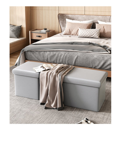 Cross-Border Multifunctional Home Storage Stool Rectangular Home Sofa Shoe Changing Stool Foldable Toy Snack Storage Stool