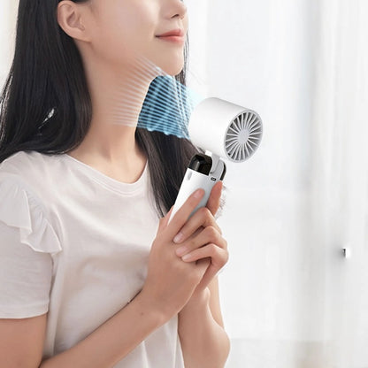 Portable handheld semiconductor digital display refrigeration fan
