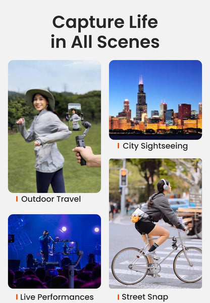 hohem iSteady X3 SE Gimbal Stabilizer for iPhone, Smartphone Foldable Gimbal with Detachable Remote Control, Portable Foldable 3-Axis Phone Gimbal for Android & iPhone 16 15 Pro Max, Ideal for Travel Vlogging