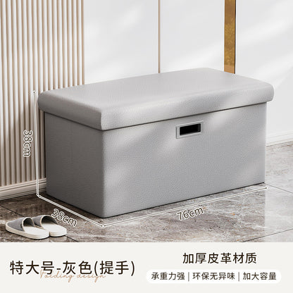 Cross-Border Multifunctional Home Storage Stool Rectangular Home Sofa Shoe Changing Stool Foldable Toy Snack Storage Stool