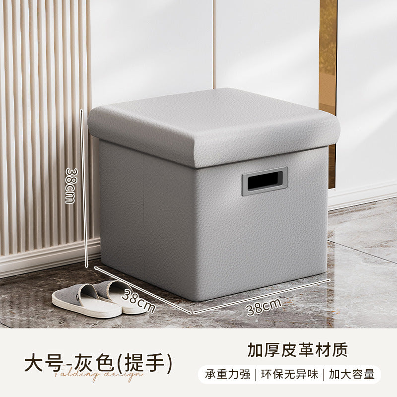 Cross-Border Multifunctional Home Storage Stool Rectangular Home Sofa Shoe Changing Stool Foldable Toy Snack Storage Stool