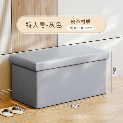 Cross-Border Multifunctional Home Storage Stool Rectangular Home Sofa Shoe Changing Stool Foldable Toy Snack Storage Stool