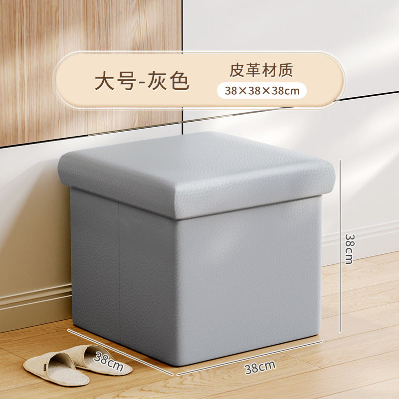 Cross-Border Multifunctional Home Storage Stool Rectangular Home Sofa Shoe Changing Stool Foldable Toy Snack Storage Stool