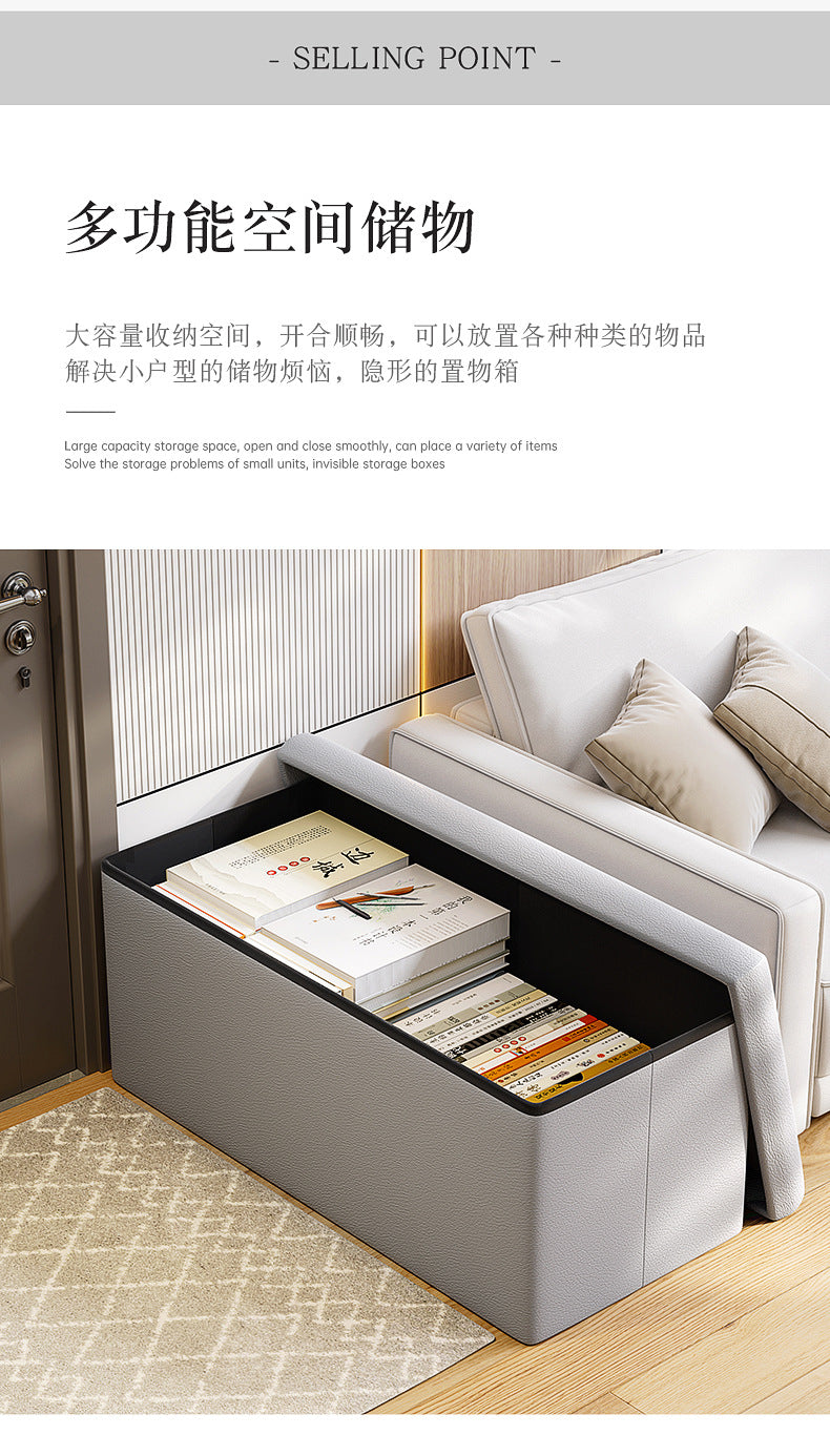Cross-Border Multifunctional Home Storage Stool Rectangular Home Sofa Shoe Changing Stool Foldable Toy Snack Storage Stool