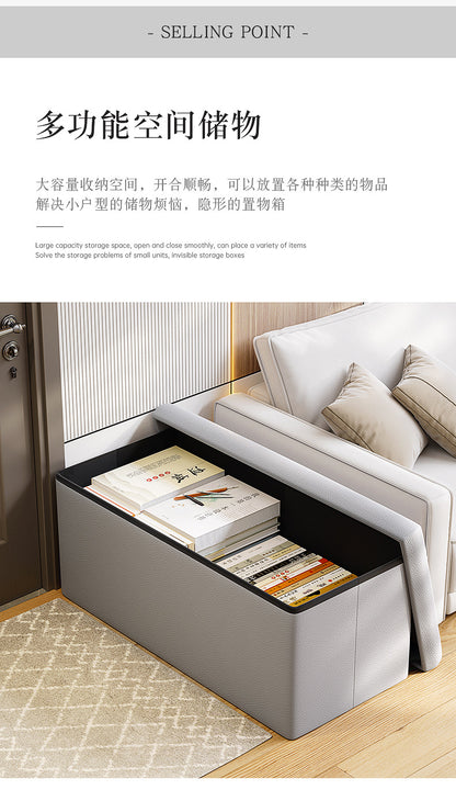Cross-Border Multifunctional Home Storage Stool Rectangular Home Sofa Shoe Changing Stool Foldable Toy Snack Storage Stool